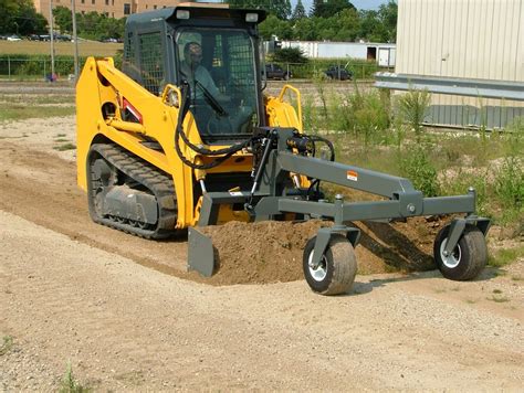 grader attachment for skid loaders